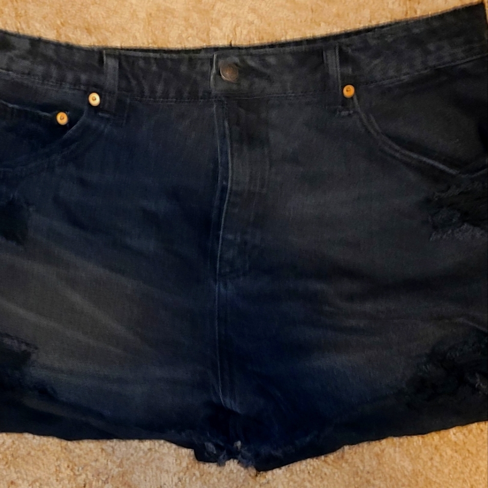 Black Jean shorts